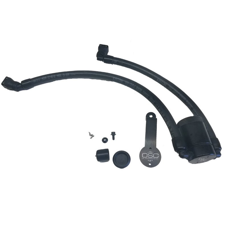 J&L | Oil Separator 3.0 (Driver Side, BLACK) - Mustang Bullitt / GT 5.0L 2018-2023 J&L Oil Separator Co. Oil Catch Can