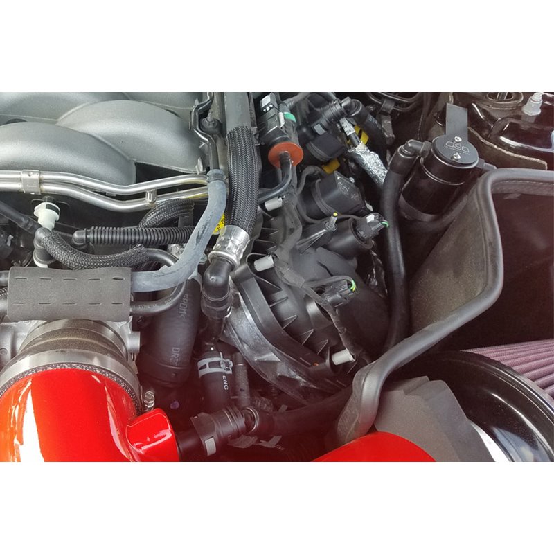 J&L | Oil Separator 3.0 (Driver Side, BLACK) - Mustang Bullitt / GT 5.0L 2018-2023 J&L Oil Separator Co. Oil Catch Can