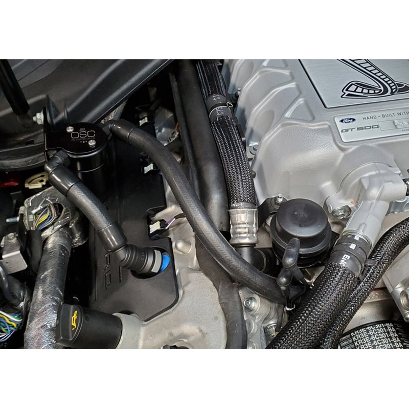 J&L | Oil Separator 3.0 (Passenger Side, BLACK) - Mustang Shelby GT500 5.2L 2020-2022