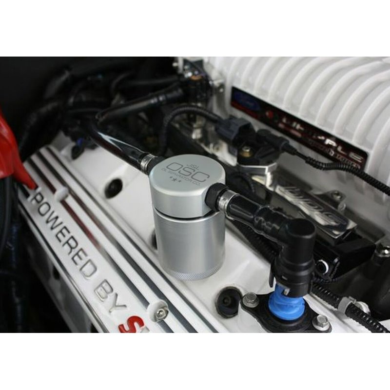 J&L | Oil Separator 3.0 (Passenger Side, SILVER) - Mustang Shelby GT500 5.4L / 5.8L 2007-2014