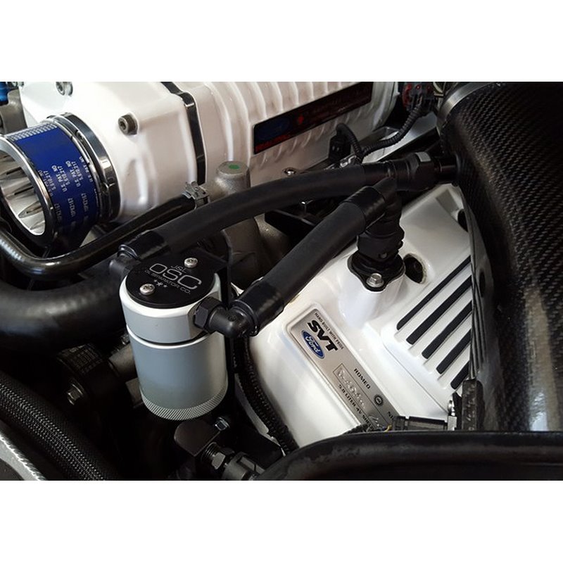 J&L | Oil Separator 3.0 (Driver Side, SILVER) - Mustang 5.4L / 5.8L 2007-2014 J&L Oil Separator Co. Oil Catch Can