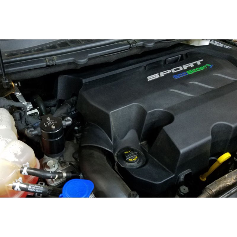 J&L | Oil Separator 3.0 (Passenger Side, BLACK) - Edge / ST / MKX / Nautilus 2.7T 2015-2023 J&L Oil Separator Co. Oil Catch Can