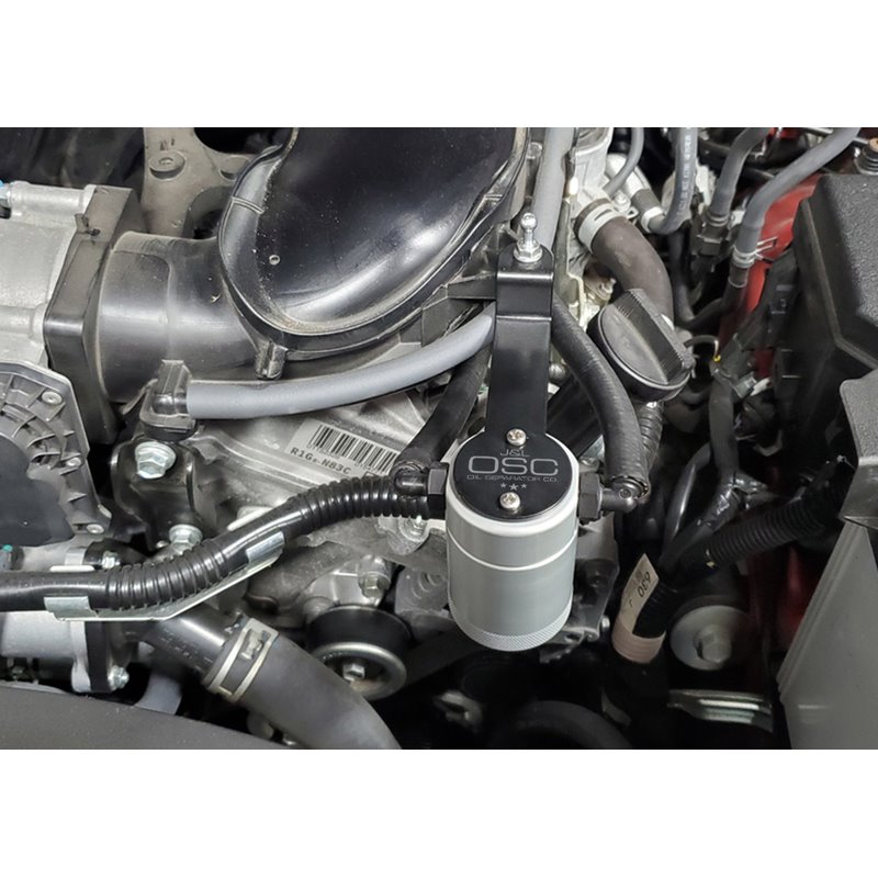 J&L | Oil Separator 3.0 w/ Canister Extension (Driver Side, SILVER) - 4Runner / FJ Cruiser / Tacoma 4.0L 2005-2023