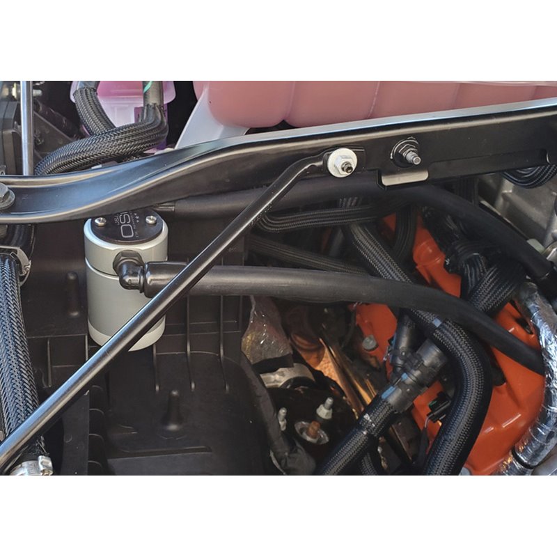 J&L | Oil Separator 3.0 w/ Canister Extension (Passenger Side, SILVER) - Ram 1500 TRX 6.2L 2021-2023 J&L Oil Separator Co. Oi...