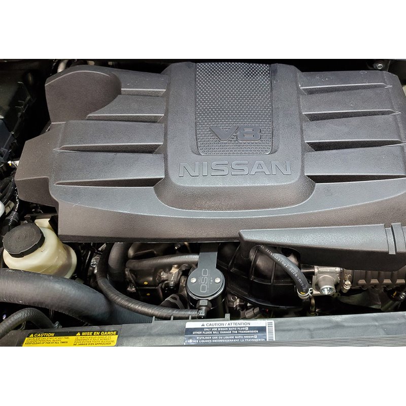J&L | Oil Separator 3.0 w/ Canister Extension (Passenger Side, BLACK) - Titan / XD 5.6L 2016-2021