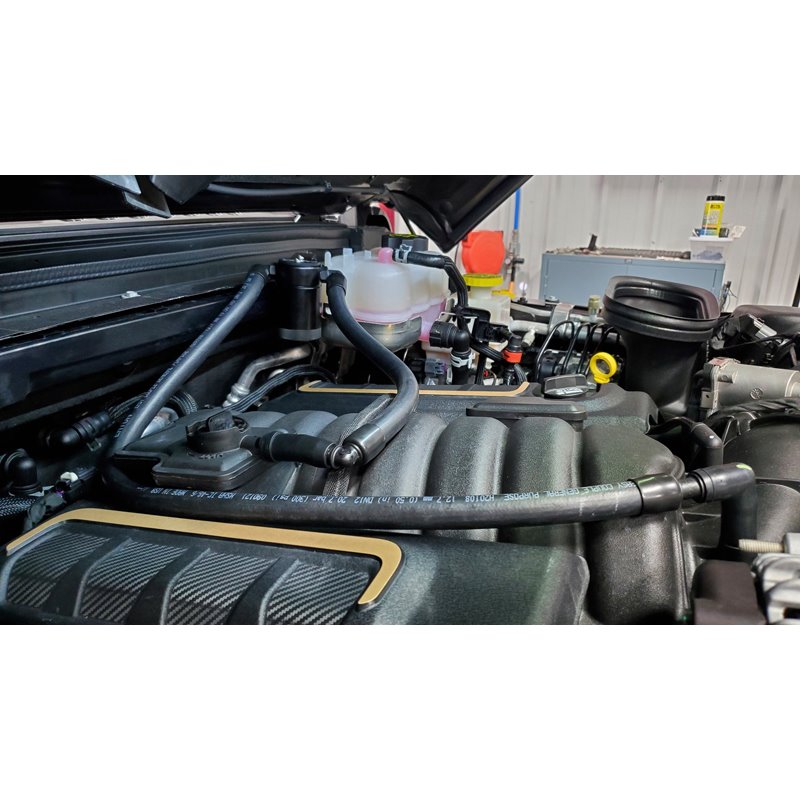 J&L | Oil Separator 3.0 w/ Canister Extension (Passenger Side, BLACK) - Wrangler (JL) Rubicon 392 6.4L 2021-2023