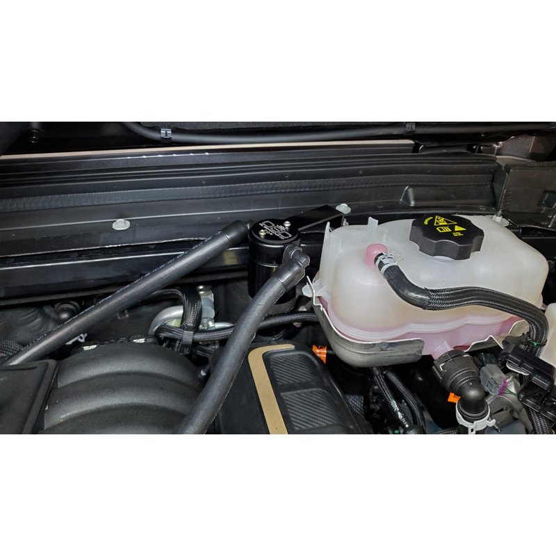 J&L | Oil Separator 3.0 w/ Canister Extension (Passenger Side, BLACK) - Wrangler (JL) Rubicon 392 6.4L 2021-2023
