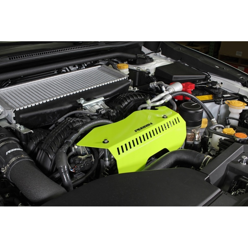 PERRIN | Pulley Cover Jaune Neon - WRX 2022-2024 PERRIN Performance Engine Dress Up