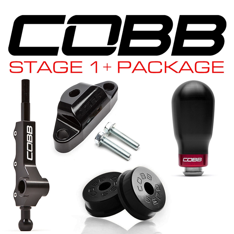 COBB | SHORT SHIFT STAGE 1+ DRIVETRAIN PACK 5MT W/ TALL WIDE BARREL - TALL WEIGHTED BLACK - WRX 02-07 COBB Stage Package