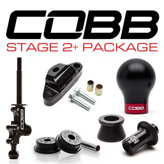 COBB | SHORT SHIFT STAGE 2+ DRIVETRAIN PACK 6MT - WEIGHTED BLACK & WHITE/BLACK - WRX STi 2004-2021 COBB Stage Package