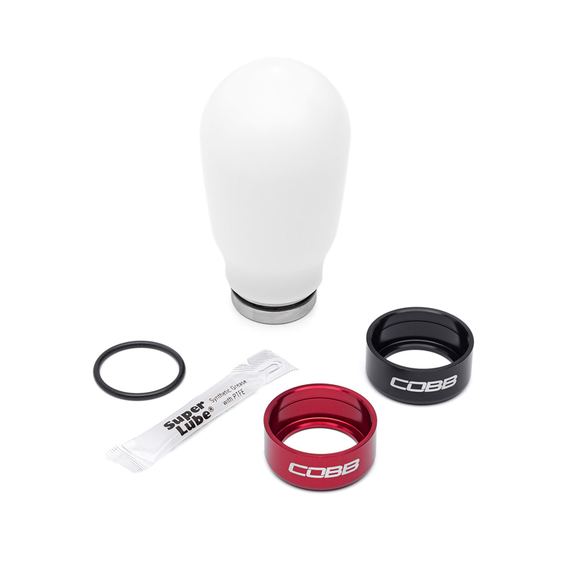 COBB | SHORT SHIFT STAGE 2+ DRIVETRAIN PACK 6MT - TALL WEIGHTED WHITE & WHITE/BLACK - WRX STi 2004-2021 COBB Stage de Perform...