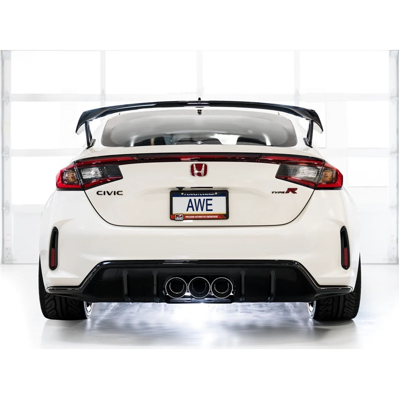 AWE Tuning | Touring Cat-Back Exhaust Tri 4.5" Chrome Tips - Civic Type R FL5 2023 AWE Tuning Cat-Back Exhausts