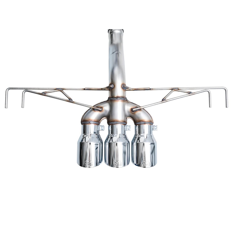AWE Tuning | Track Cat-Back Exhaust Tri 4.5" Chrome Tips - Civic Type R FL5 2023 AWE Tuning Cat-Back Exhausts