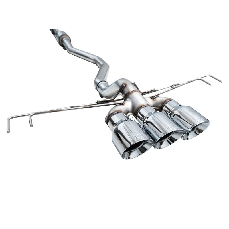 AWE Tuning | Track Cat-Back Exhaust Tri 4.5" Chrome Tips - Civic Type R FL5 2023 AWE Tuning Cat-Back Exhausts