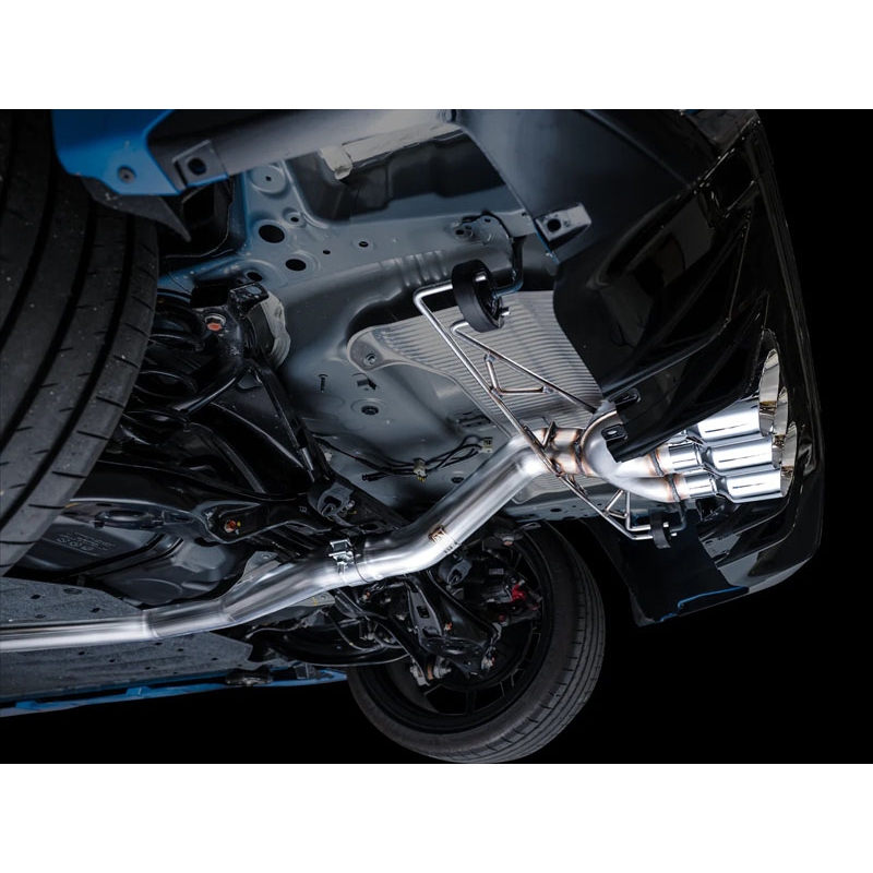 AWE Tuning | Track Cat-Back Exhaust Tri 4.5" Chrome Tips - Civic Type R FL5 2023 AWE Tuning Cat-Back Exhausts