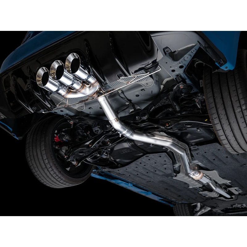 AWE Tuning | Track Cat-Back Exhaust Tri 4.5" Chrome Tips - Civic Type R FL5 2023 AWE Tuning Cat-Back Exhausts