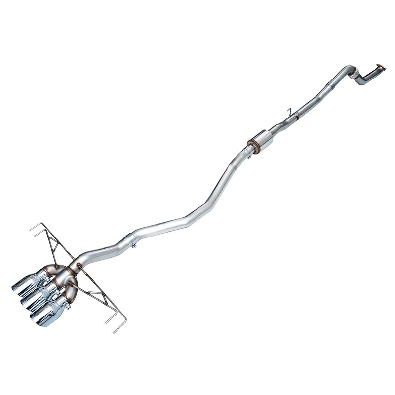 AWE Tuning | Track Cat-Back Exhaust Tri 4.5" Chrome Tips - Civic Type R FL5 2023 AWE Tuning Cat-Back Exhausts