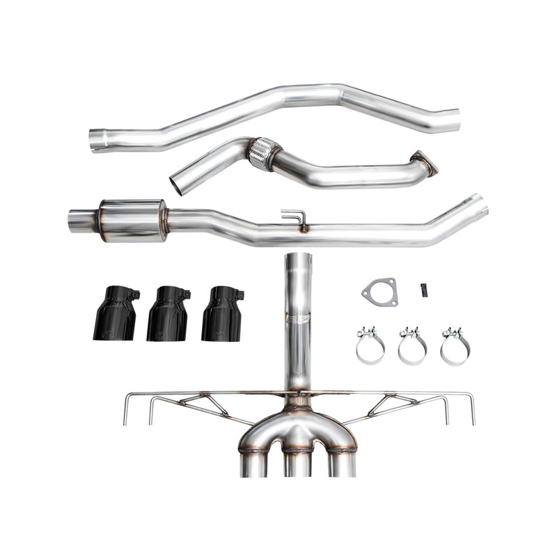 AWE Tuning | Track Cat-Back Exhaust Tri 4.5" Black Tips - Civic Type R FL5 2023 AWE Tuning Cat-Back Exhausts