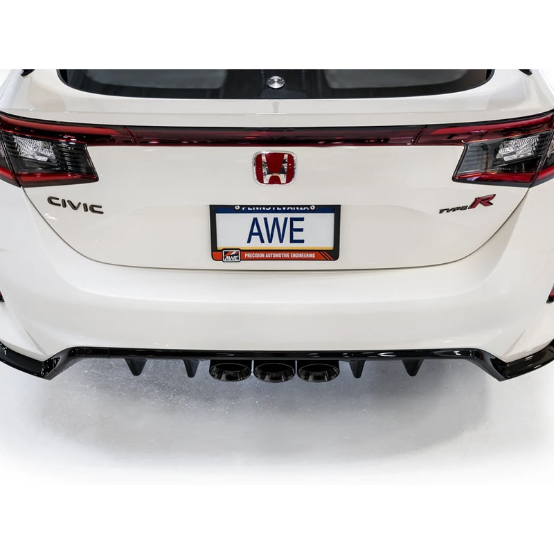 AWE Tuning | Track Cat-Back Exhaust Tri 4.5" Black Tips - Civic Type R FL5 2023 AWE Tuning Cat-Back Exhausts