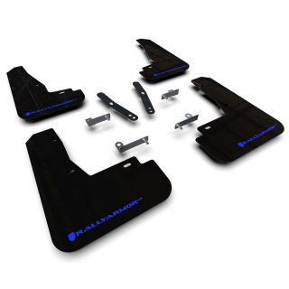 RallyArmor | Black UR Mud Flap Blue Logo - Kia EV6 2022-2024 RallyArmor Mud Flaps