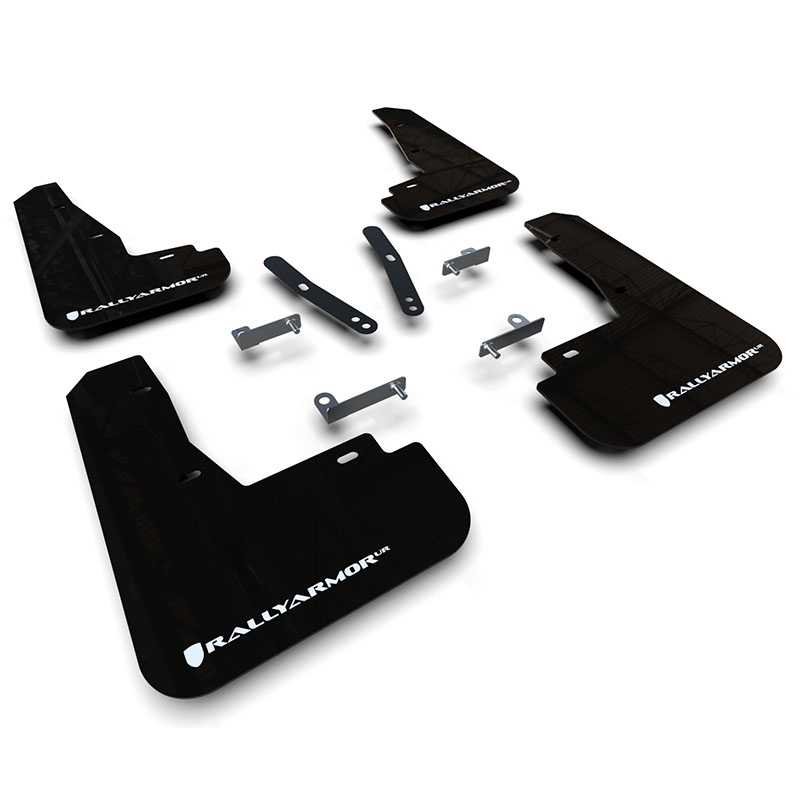 RallyArmor | Black UR Mud Flap White Logo - Kia EV6 2022-2024 RallyArmor Mud Flaps