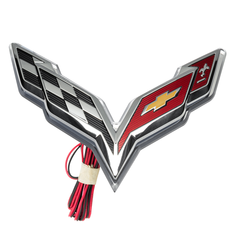 Oracle | Red Rear Illuminated Emblem, Single Intensity - Corvette 2014-2018 Oracle Lighting Emblems & Logos