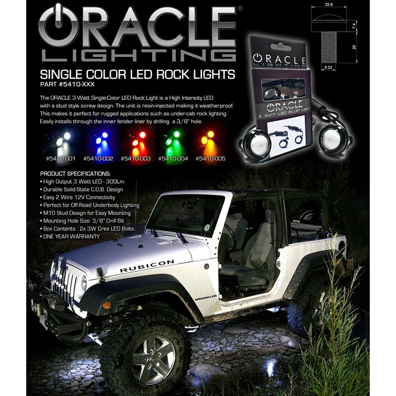 Oracle | 3W Universal Cree LED Billet Light, White Oracle Lighting Accessory Lighting