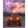 Oracle | 7 in. High Powered LED Headlights, Black Bezel, Dynamic ColorSHIFT - Wrangler (JK) 2007-2018