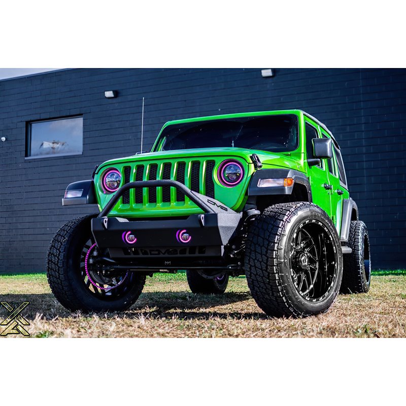 Oracle | 7 in. High Powered LED Headlights, Black Bezel, Dynamic ColorSHIFT - Wrangler (JK) 2007-2018