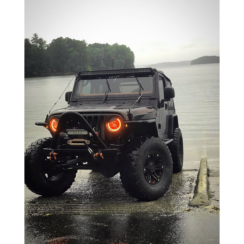 Oracle | 7 in. High Powered LED Headlights, Black Bezel, ColorSHIFT 2.0 - Wrangler (JK) 2007-2018
