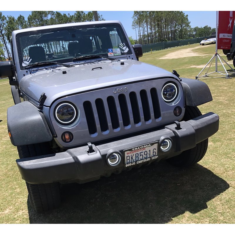 Oracle | 7 in. High Powered LED Headlights, Black Bezel, ColorSHIFT 2.0 - Wrangler (JK) 2007-2018