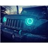 Oracle | 7 in. High Powered LED Headlights, Black Bezel, ColorSHIFT - No Controller - Wrangler (JK) 2007-2018