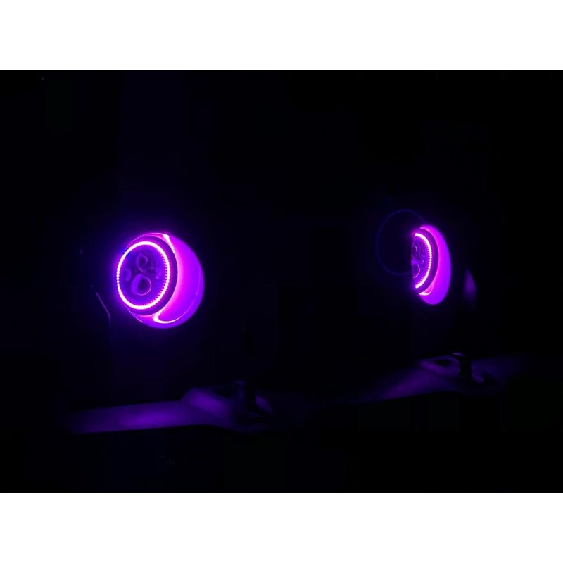 Oracle | 7 in. High Powered LED Headlights, Black Bezel, ColorSHIFT - BC1 - Wrangler (JK) 2007-2018