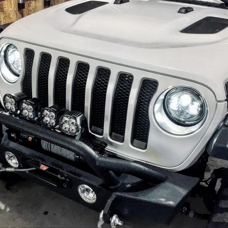 Oracle | 7 in. High Powered LED Headlights, Black Bezel, ColorSHIFT - BC1 - Wrangler (JK) 2007-2018
