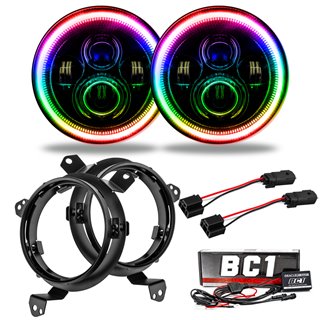 Oracle | 7 in. High Powered LED Headlights, ColorSHIFT - BC1, Pair - Gladiator / Wrangler (JL) 2018-2021