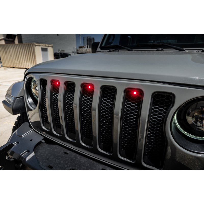 Oracle | Pre-Runner Style LED Grill Kit, Red - Gladiator 2020-2021