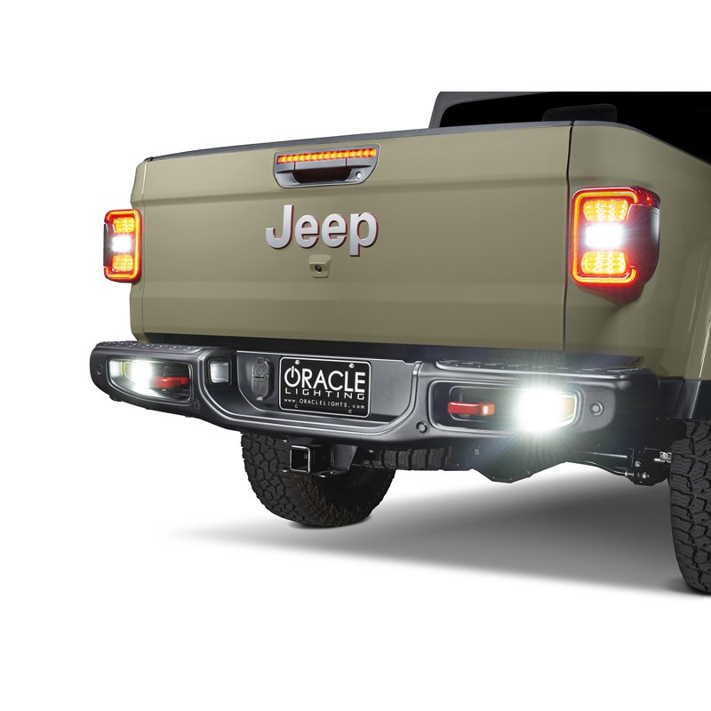 Oracle | Rear Bumper LED Reverse Lights for Jeep Gladiator JT w/PNP Harness - Gladiator 2020-2022