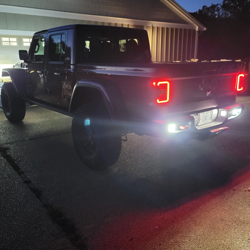 Oracle | Rear Bumper LED Reverse Lights for Jeep Gladiator JT w/PNP Harness - Gladiator 2020-2022