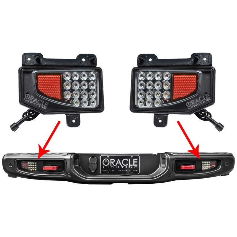 Oracle | Rear Bumper LED Reverse Lights for Jeep Gladiator JT w/PNP Harness - Gladiator 2020-2022