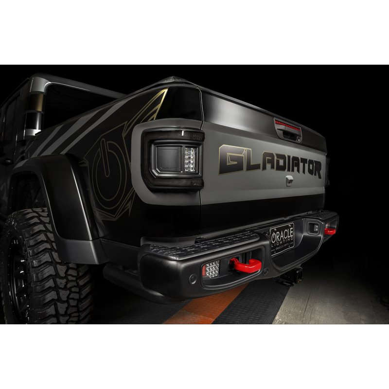 Oracle | ORACLE Lighting Black Series Flush Mount LED Tail Lights for Jeep Gladiator JT - Gladiator 2020-2023 Oracle Lighting...