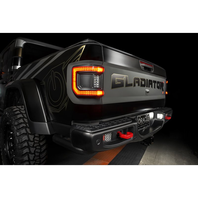 Oracle | ORACLE Lighting Black Series Flush Mount LED Tail Lights for Jeep Gladiator JT - Gladiator 2020-2023 Oracle Lighting...