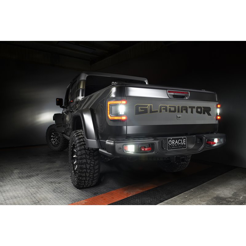 Oracle | ORACLE Lighting Black Series Flush Mount LED Tail Lights for Jeep Gladiator JT - Gladiator 2020-2023 Oracle Lighting...
