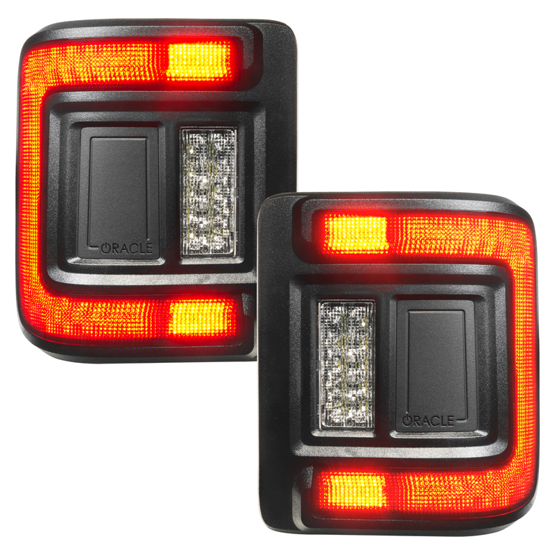 Oracle | ORACLE Lighting Black Series Flush Mount LED Tail Lights for Jeep Wrangler JL Oracle Lighting Tail Lights