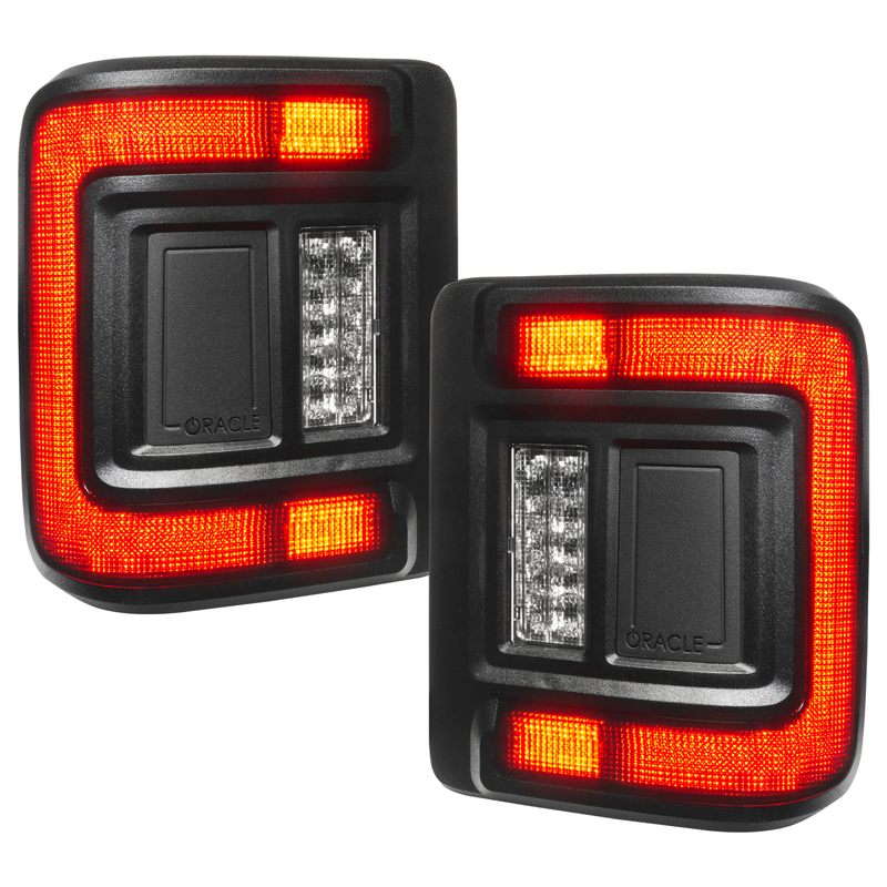 Oracle | ORACLE Lighting Black Series Flush Mount LED Tail Lights for Jeep Wrangler JL Oracle Lighting Tail Lights