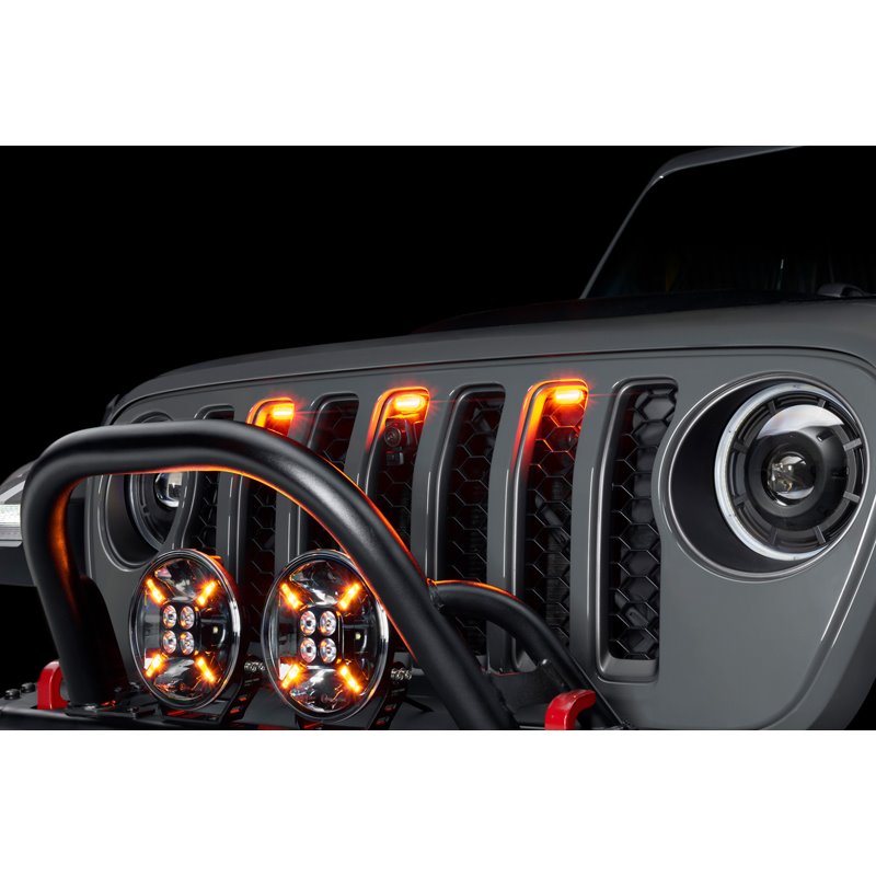 Oracle | Universal Pre-Runner Style LED Grill Light Kit (New Style) - Clear Lens - Gladiator / Wrangler (JL) 2018-2022