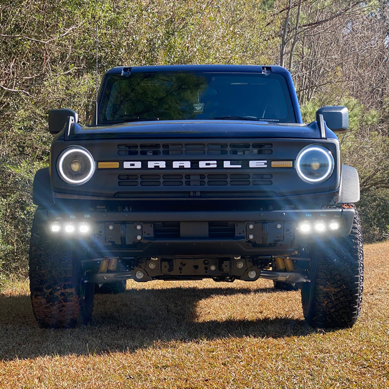 Oracle | ORACLE Lighting 2021-2022 Ford Bronco Triple LED Fog Light Kit for Steel Bumper - Bronco 2021-2022 Oracle Lighting F...