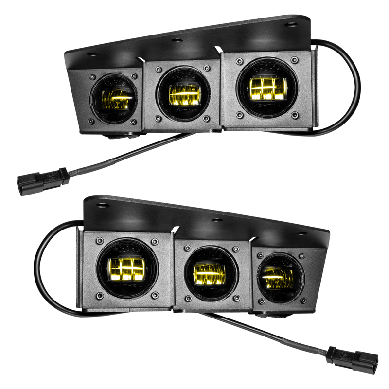 Oracle | ORACLE Lighting 2021-2022 Ford Bronco Triple LED Fog Light Kit for Steel Bumper - Bronco 2021-2022