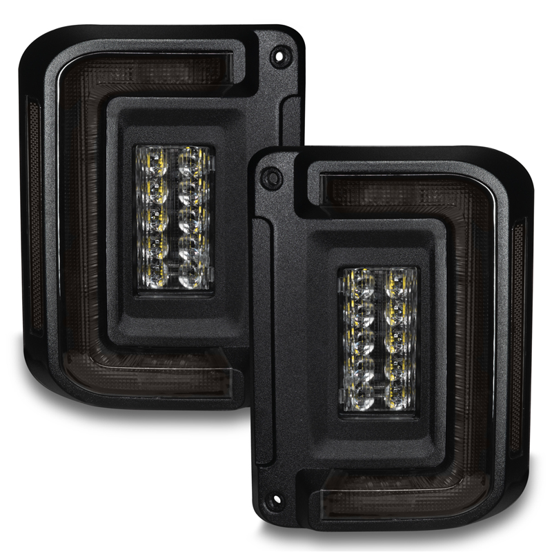 Oracle | ORACLE Lighting Black Series Flush Mount LED Tail Lights for Jeep Wrangler JK - Wrangler (JK) / Wrangler (JL) 2007-2018