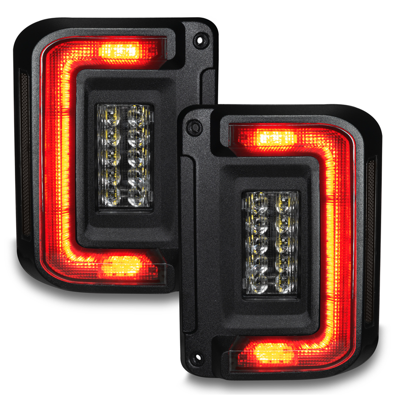 Oracle | ORACLE Lighting Black Series Flush Mount LED Tail Lights for Jeep Wrangler JK - Wrangler (JK) / Wrangler (JL) 2007-2018