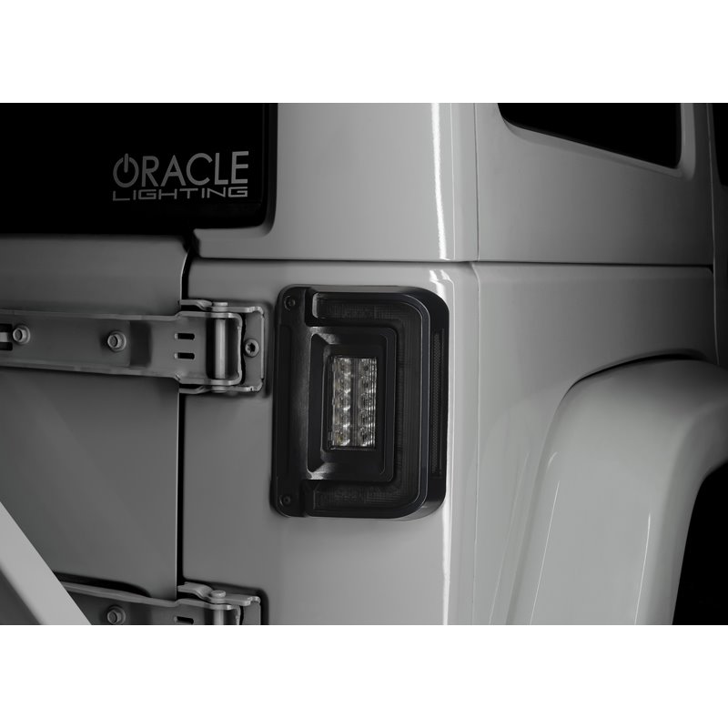 Oracle | ORACLE Lighting Black Series Flush Mount LED Tail Lights for Jeep Wrangler JK - Wrangler (JK) / Wrangler (JL) 2007-2018